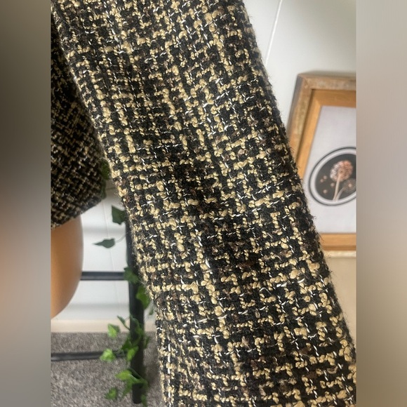 Vintage Rafaella Tweed Jacket Boucle Blazer Wool Blend Ruffle Collar EUC Y2K - Picture 3 of 8